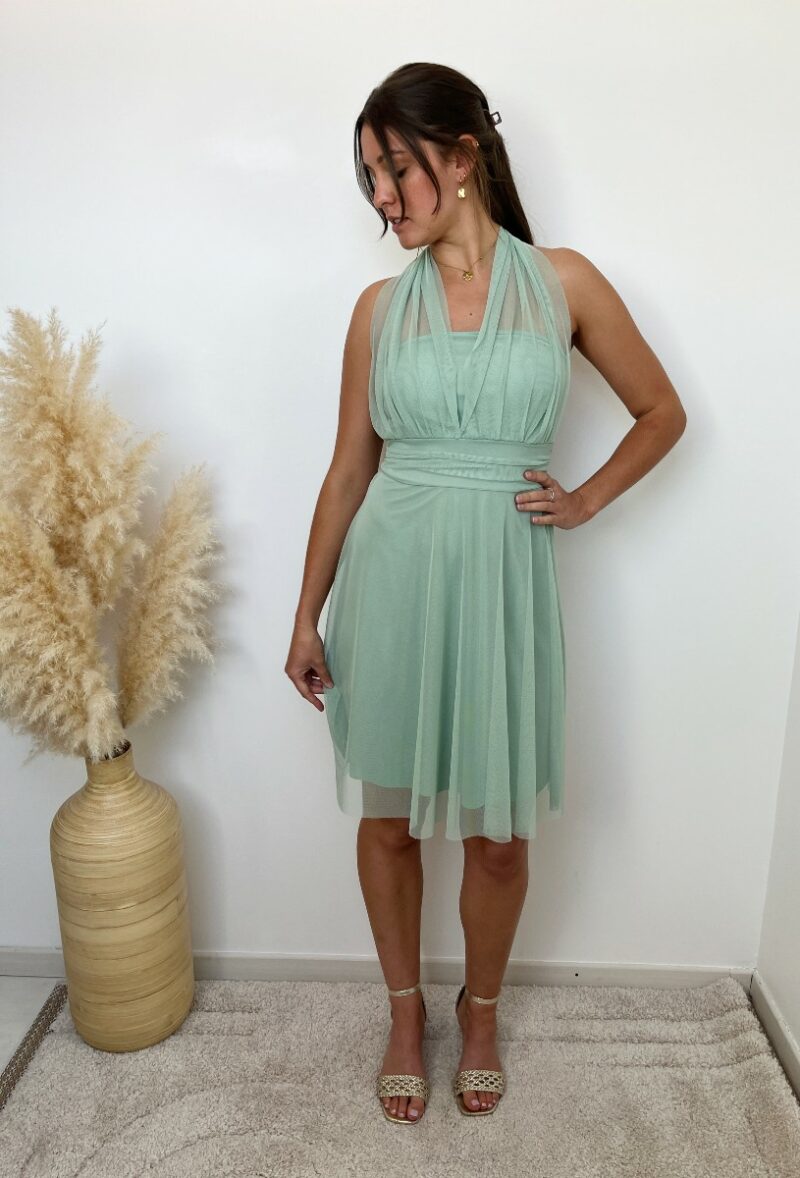robe ceremonie courte vert d eau 2
