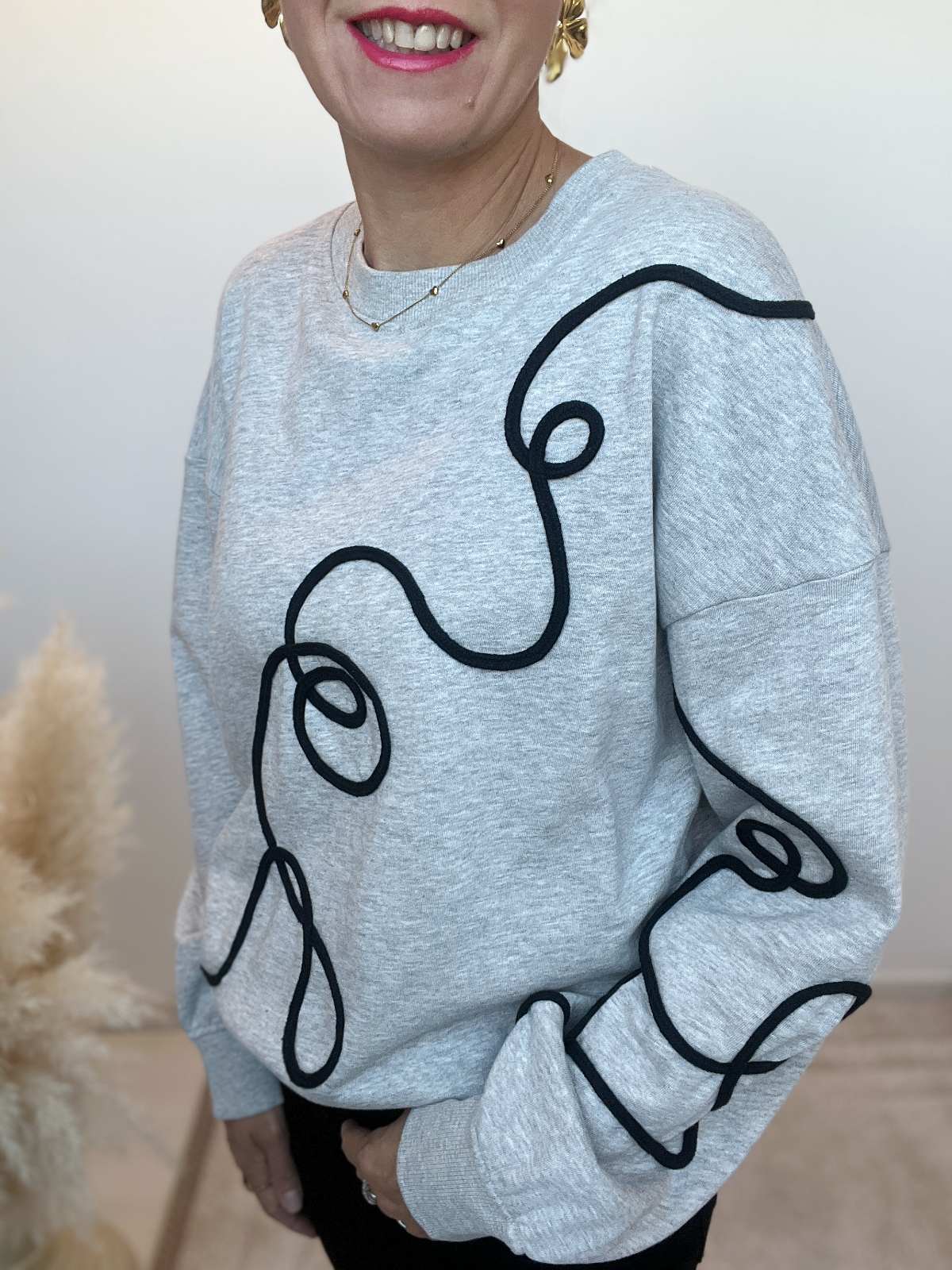 SWEAT GRAPHIQUE GRIS