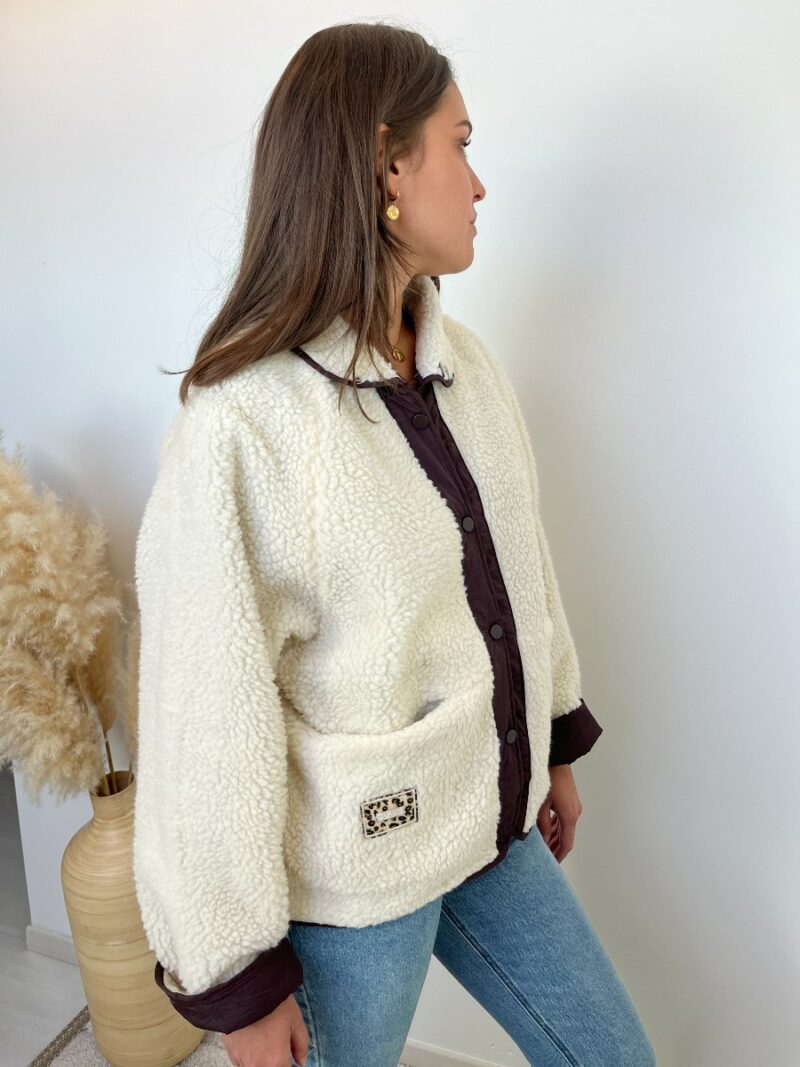veste reversible chocolat et moumoute 2